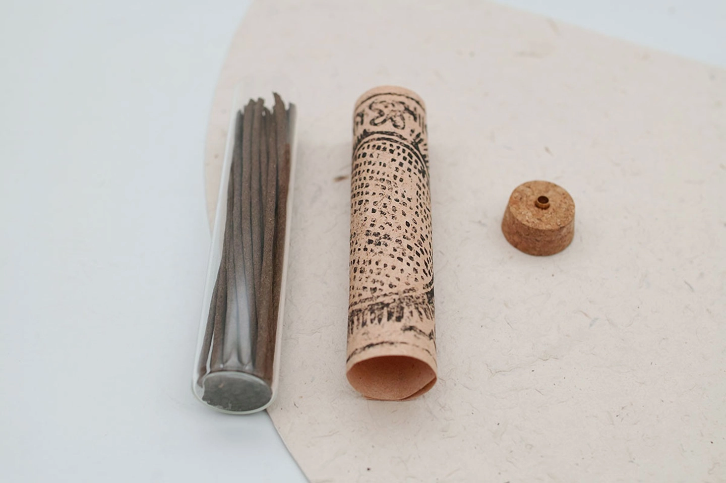 Product photo of SUPERTIBET Traveler handmade Tibetan incense with minimalist packaging.