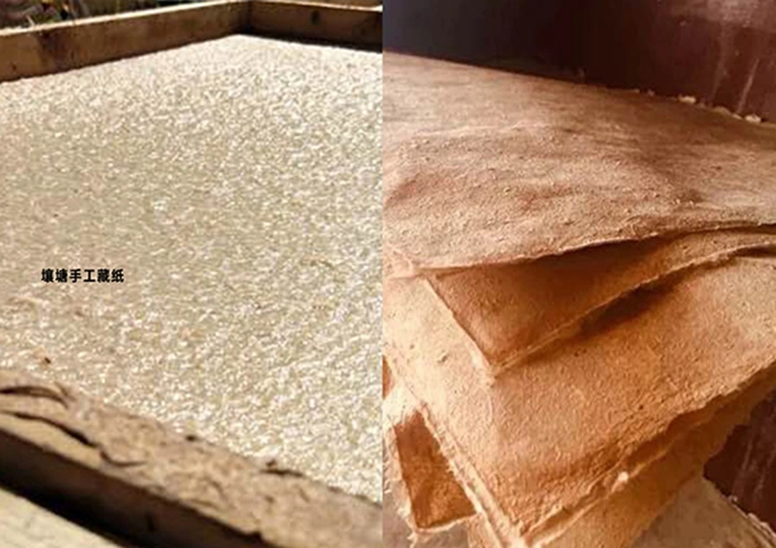 The traditional production process and texture detail of Rangtang handmade Tibetan paper for SUPERTIBET Gyama.
